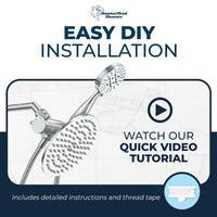 Easy Install All Metal 3-Spray Dual Shower Head Combo Chrome / 2.5 GPM - The Shower Head Store