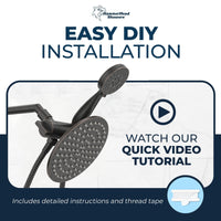 Easy Install 3-Spray Dual Shower Head Oil Rubbed Bronze / 1.75 GPM - The Shower Head Store