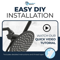 Easy DIY Installation Diverter with Holder Matte Black - The Shower Head Store