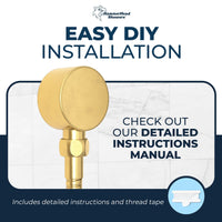 Easy DIY Installation Drop Ell Brushed Gold - The Shower Head Store