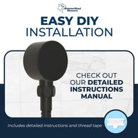 Easy DIY Installation Drop Ell Matte Black - The Shower Head Store