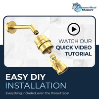 Installation Shower Head Filter Brushed Gold - The Shower Head Store