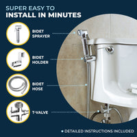 Easy Installation HammerHead Showers Metal Handheld Bidet Sprayer (Chrome)