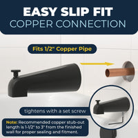 Easy_Slip_Fit_Tub_Spout Matte Black - The Shower Head Store