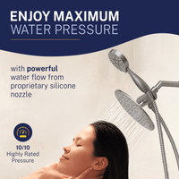 Maximize Your Water Pressure 3-Spray Dual Shower Head Brushed Nickel / 1.75 - The Shower Head Store