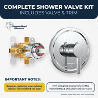 Exclusively Designed Single-Handle Shower Valve and Trim Kit Chrome / 2.5 - The Shower Head Store