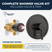 Exclusively Designed Single-Handle Shower Valve and Trim Kit Oil Rubbed Bronze / 2.5 - The Shower Head Store