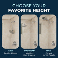 Choose Favorite Height 12 Inch Adjustable Shower Arm Extension 12 Inch / Brushed Gold - The Shower Head Store