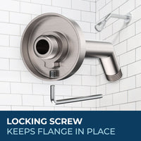 Features All Metal 7" Shower Arm Brushed Nickel - The Shower Head Store