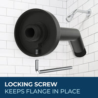 Features All Metal 7" Shower Arm Matte Black - The Shower Head Store