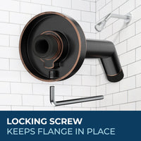 Shower Arm & Flange 3-Spray Handheld Shower Head Set with Valve and Trim Oil Rubbed Bronze / 2.5 - The Shower Head Store
