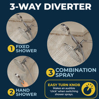 Features Diverter with Holder Chrome - The Shower Head Store