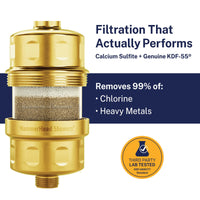 Features Shower Head Filter Brushed Gold - The Shower Head Store