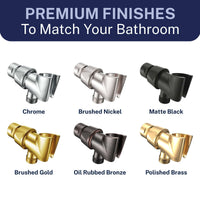 Finish HammerHead Showers All Metal Shower Head Holder Bracket Main Image Chrome - The Shower Head Store