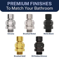 Premium Finishes Swivel Adapter with Extended Threads for a Leak Free Seal HammerHead Showers Matte Black - The Shower Head Store