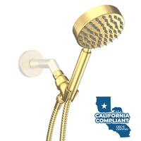 Main Image All Metal Handheld Shower Head Set - High Pressure 1-Spray - The Shower Head Store Brushed Gold / 1.75