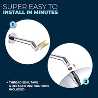 HammerHead Showers 8 Inch Rain Shower Head Installation Brushed Gold - The Shower Head Store
