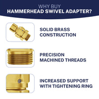 Features Shower Head Swivel Adapter To Adjust Showerhead Angle Brushed Gold