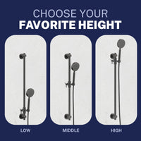 Favorite Height All Metal Dual Shower Head with Slide Bar Set - Complete Shower System with Valve and Trim Oil Rubbed Bronze / 2.5 GPM Oil Rubbed Bronze / 1.75 GPM - The Shower Head Store