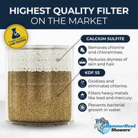 Highest Quality Materials All Metal Shower Head Filter Housing with Filtration to Remove Chlorine Chrome - The Shower Head Store