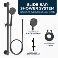 Everything You Need ALL Metal Shower Slide Bar with Hand Held Shower Head & Hose Oil Rubbed Bronze / 2.5 GPM Oil Rubbed Bronze / 1.75 GPM - The Shower Head Store
