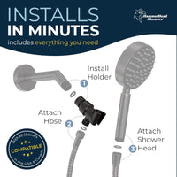 Installation Handheld Shower Head Holder Oil Rubbed Bronze - The Shower Head Store