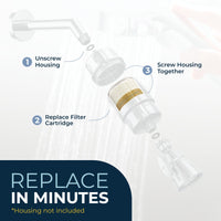 Installs in Minutes - KDF 55 and Caclium Sulfite Chlorine Reduction Replacement Cartridge for HammerHead Showers - The Shower Head Store
