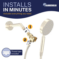 Easy Install Handheld Shower Head Holder Polished Brass - The Shower Head Store