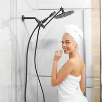 Lifestyle 3-Spray Dual with Adjustable Arm Matte Black / 2.5 GPM - The Shower Head Store