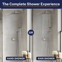 Complete Shower Experience 2-Handle Shower System with 10" Rain, Diverter & Handheld Brushed Nickel / 2.5 GPM - The Shower Head Store