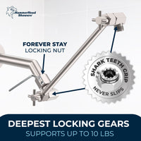 Shower Arm 3-Spray Dual with Adjustable Arm Brushed Nickel / 2.5 GPM Brushed Nickel / 1.75 GPM - The Shower Head Store