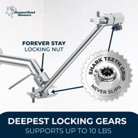 Shower Arm 3-Spray Dual with Adjustable Arm Chrome / 2.5 GPM Chrome / 1.75 GPM - The Shower Head Store