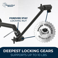 Locking Nut 12 Inch Adjustable Shower Arm Extension V3 12 Inch / Matte Black - The Shower Head Store