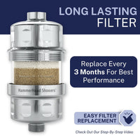 Lasts for 6 Months Shower Head Filter Chrome - The Shower Head Store