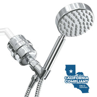 Main Image All Metal Shower Head Filter with 1-Spray Handheld Shower Head Set Chrome / 1.75 GPM - The Shower Head Store