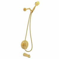 Main Image 1-Handle Valve and Trim Shower System Brushed Gold / 2.5 GPM - The Shower Head Store