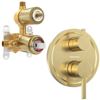 Main Image 2-Handle Valve and Trim Brushed Gold - The Shower Head Store
