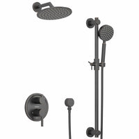 Main Image Steve White Bundle - 2H Valve and Trim Slide Bar with 1-Spray and 8-inch Rain Shower Head Oil Rubbed Bronze / 2.5 - The Shower Head Store
