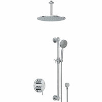 Main Image 2-Handle Valve and Trim Shower System with Dual Shower Head and Slide Bar Chrome / 2.5 - The Shower Head Store