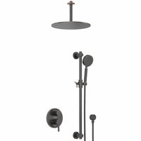 Main Image 2-Handle Valve and Trim Shower System with Dual Shower Head and Slide Bar Oil Rubbed Bronze / 2.5 - The Shower Head Store