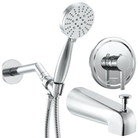 Main Image Tub Spout with Valve and Trim 3-Spray Handheld and Shower Arm Chrome / 2.5 - The Shower Head Store