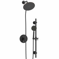 Main Image All Metal Dual Shower Head with Slide Bar Set - Complete Shower System with Valve and Trim Oil Rubbed Bronze / 2.5 GPM - The Shower Head Store