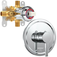 Main Image with Valve and Trim - All Metal 1-Handle Tub and Shower Valve with Trim Kit Chrome - The Shower Head Store