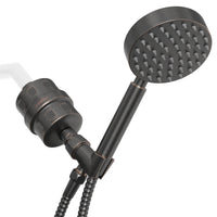 Main Image All Metal Shower Head Filter with 1-Spray Handheld Shower Head Set Oil Rubbed Bronze / 2.5 GPM - The Shower Head Store