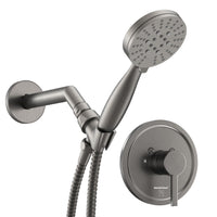 Main Image 1-Handle Shower Valve System with 3-Spray Handheld Shower Head HammerHead Gray / 2.5 GPM - The Shower Head Store