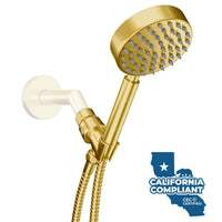 All Metal Handheld Shower head Set - 2.5 GPM - The Shower Head Store Brushed Gold / 1.75 GPM