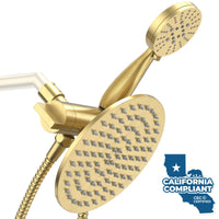 Main Image 3-Spray Dual Shower Head Brushed Gold / 1.75 GPM - The Shower Head Store