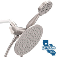 Main Image 3-Spray Dual Shower Head Brushed Nickel / 1.75 GPM - The Shower Head Store