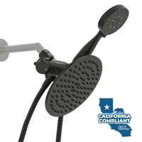 Main Image 3-Spray Dual Shower Head Matte Black / 1.75 - The Shower Head Store
