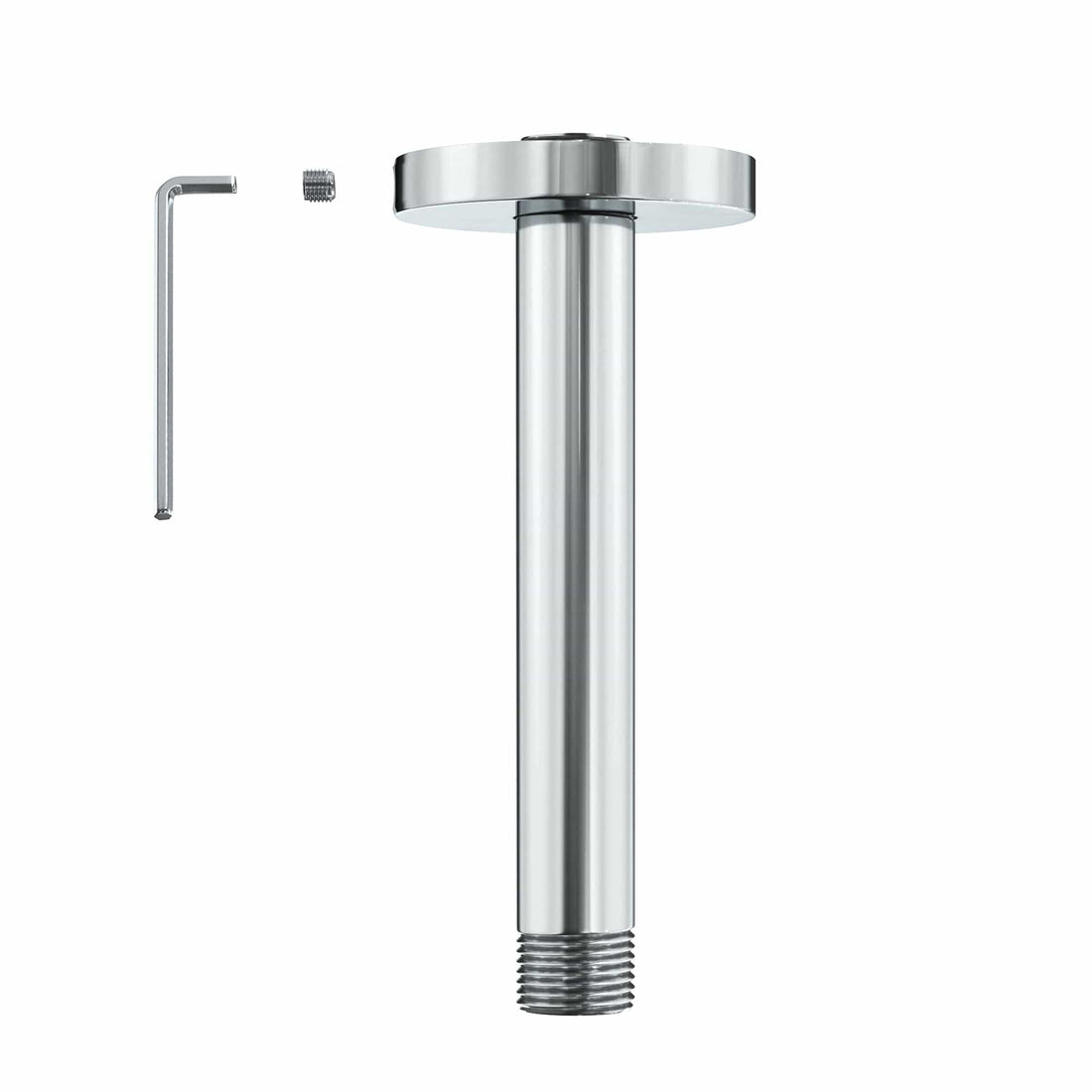 Main Image Straight Shower Arm Chrome / 6 Inch - The Shower Head Store